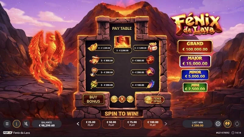 Fenix da Lava - peningasöfnun með safnara í endurspilunarham